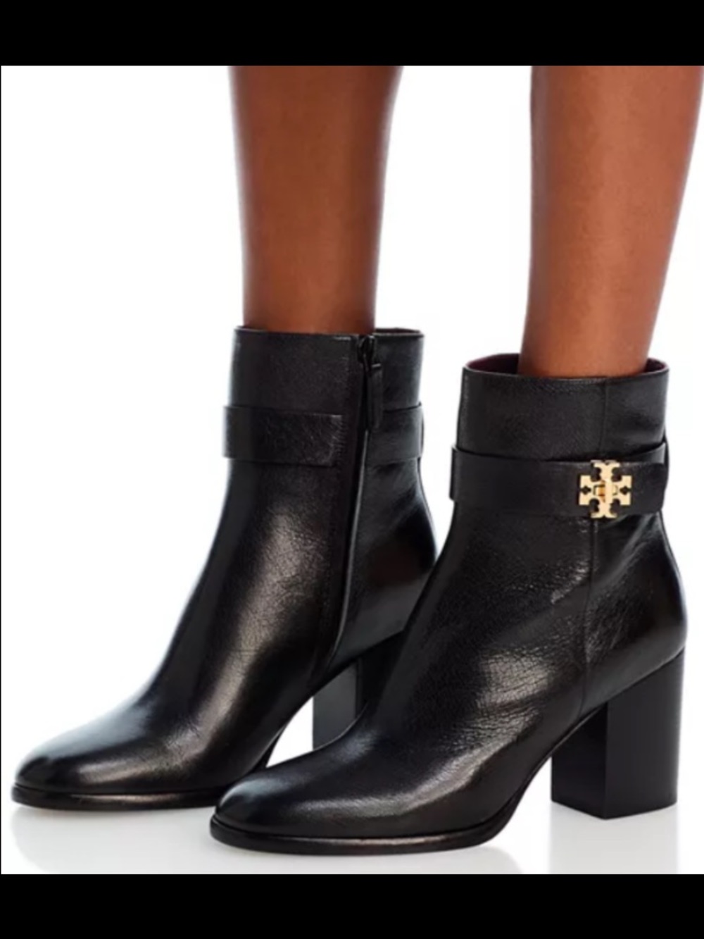 NWB TORY BURCH T-LOCK PERFECT BLACK Ankle Boots with Dust Bag Size 8